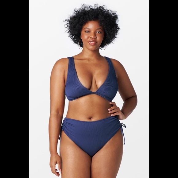 Cupshe Ribbed Drawstring Plus Size Bikini - Picture 2 of 6